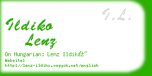 ildiko lenz business card